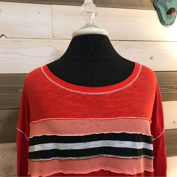 We the Free ⚜️ Orange Striped Insude Out Threading - Picture 2 of 12